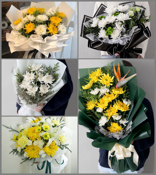 山东莱芜莱城区鹏泉街道侯盘龙村白事花束代送